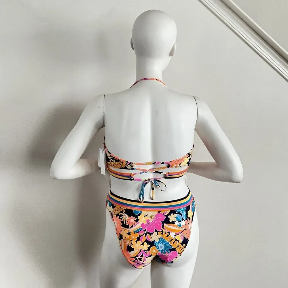 Sunshine 79 Two Piece Bandeau Swim Suit In Love Swirl 10